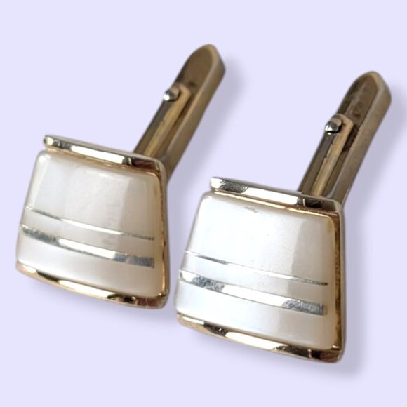 Vintage Weber Mother of Pearl Cufflinks - Picture 3 of 5